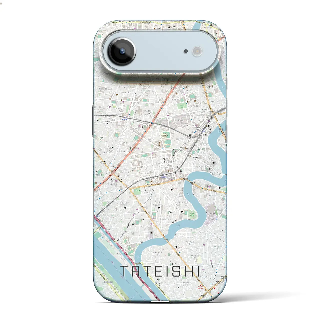 【立石(東京都)】地図柄iPhoneケース(バックカバータイプ)