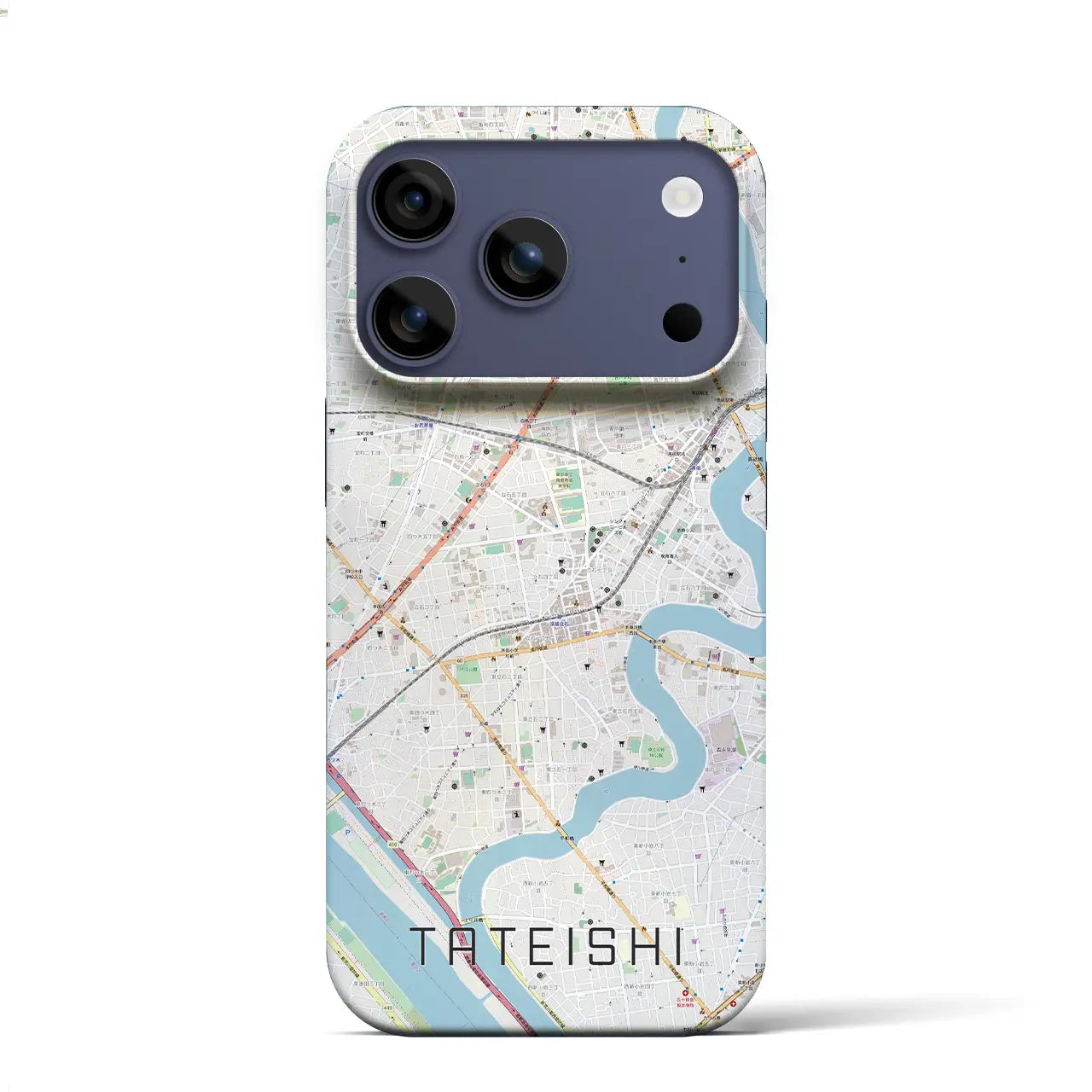 【立石(東京都)】地図柄iPhoneケース(バックカバータイプ)