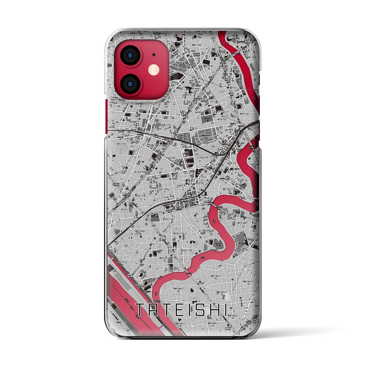【立石(東京都)】地図柄iPhoneケース(クリアタイプ)