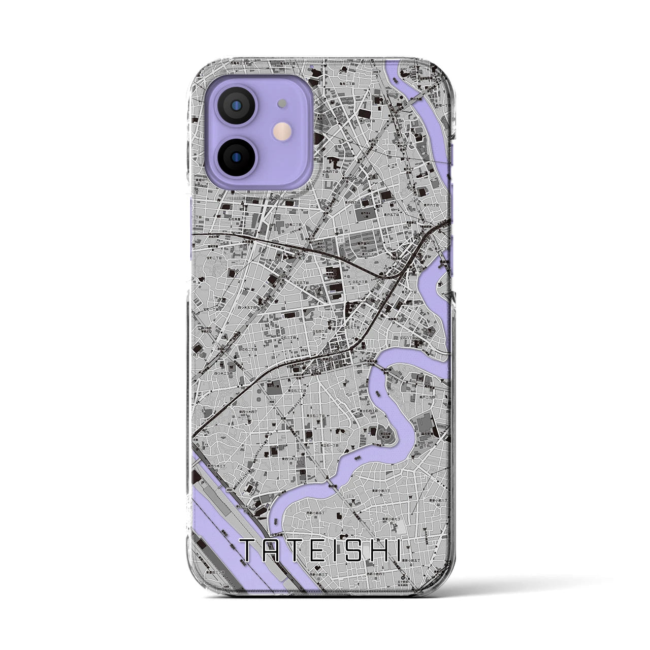 【立石(東京都)】地図柄iPhoneケース(クリアタイプ)