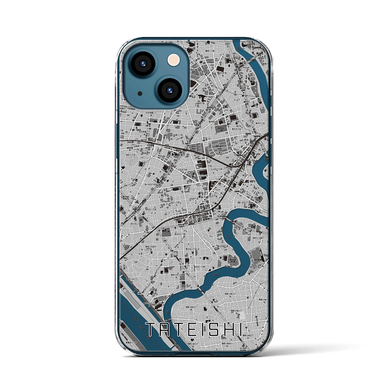 【立石(東京都)】地図柄iPhoneケース(クリアタイプ)