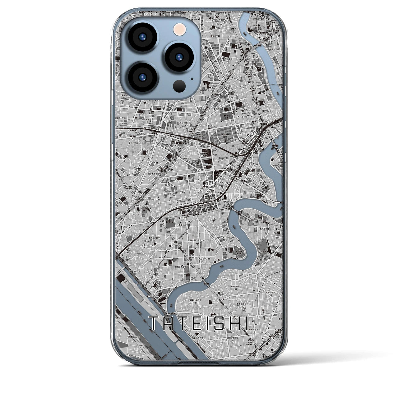 【立石(東京都)】地図柄iPhoneケース(クリアタイプ)