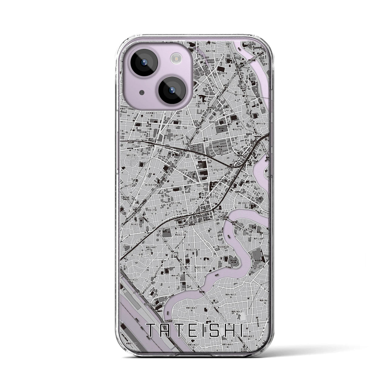 【立石(東京都)】地図柄iPhoneケース(クリアタイプ)