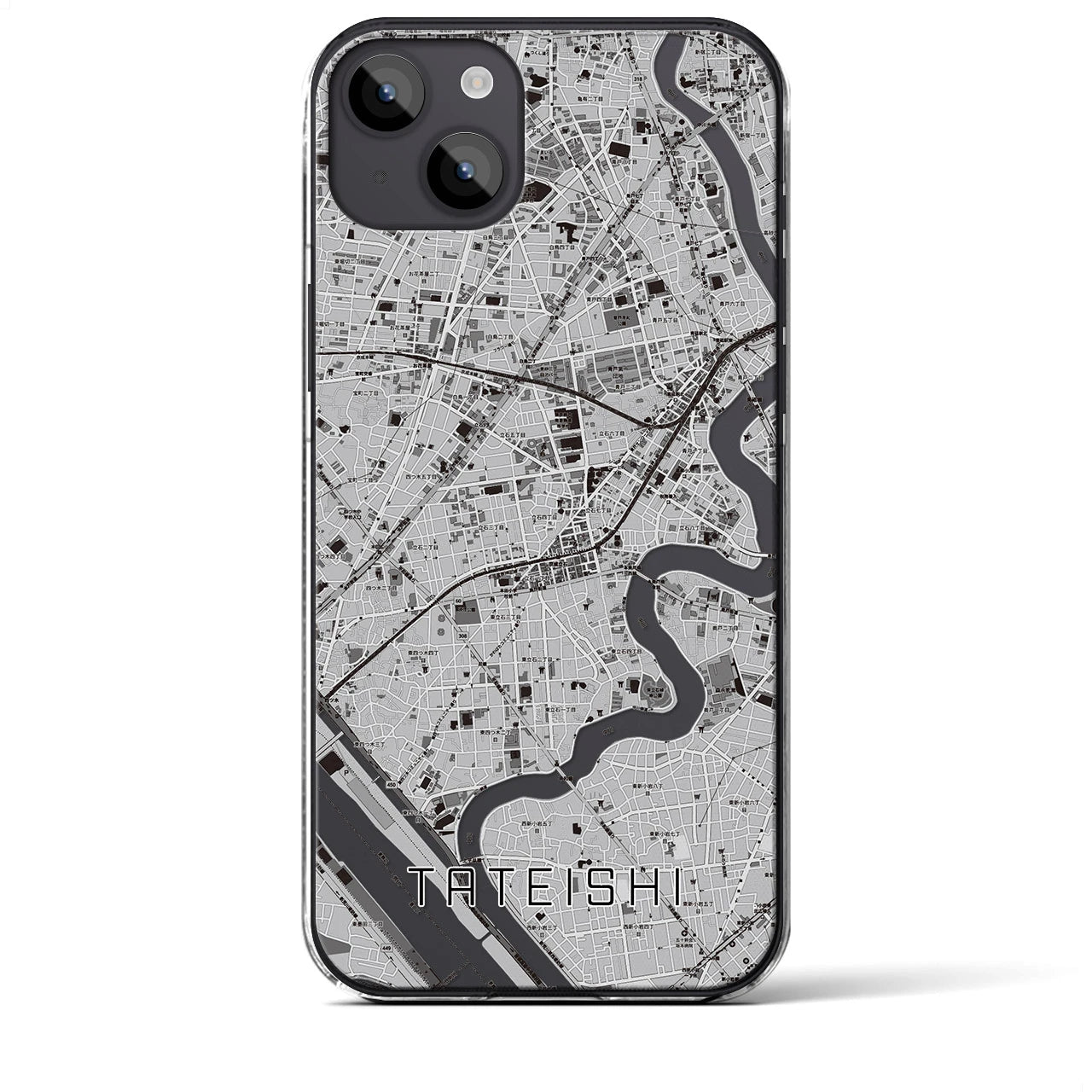 【立石(東京都)】地図柄iPhoneケース(クリアタイプ)
