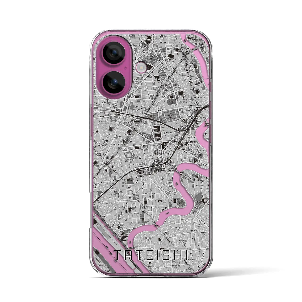 【立石(東京都)】地図柄iPhoneケース(クリアタイプ)