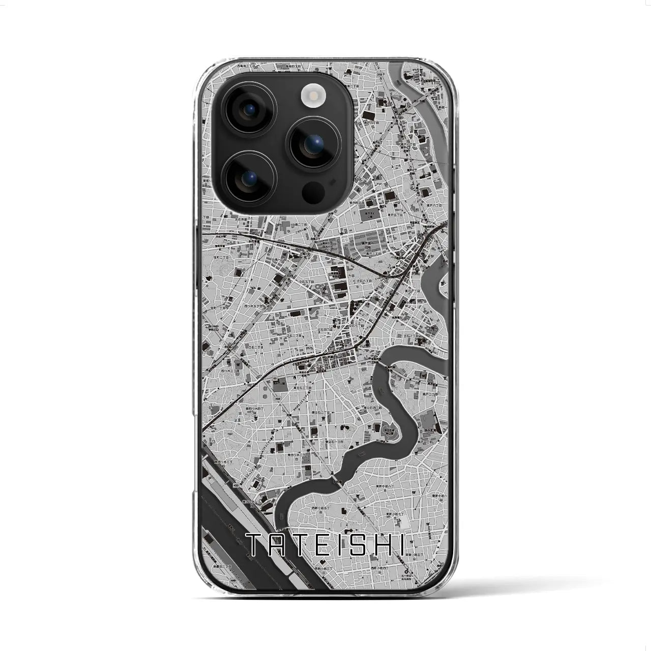 【立石(東京都)】地図柄iPhoneケース(クリアタイプ)
