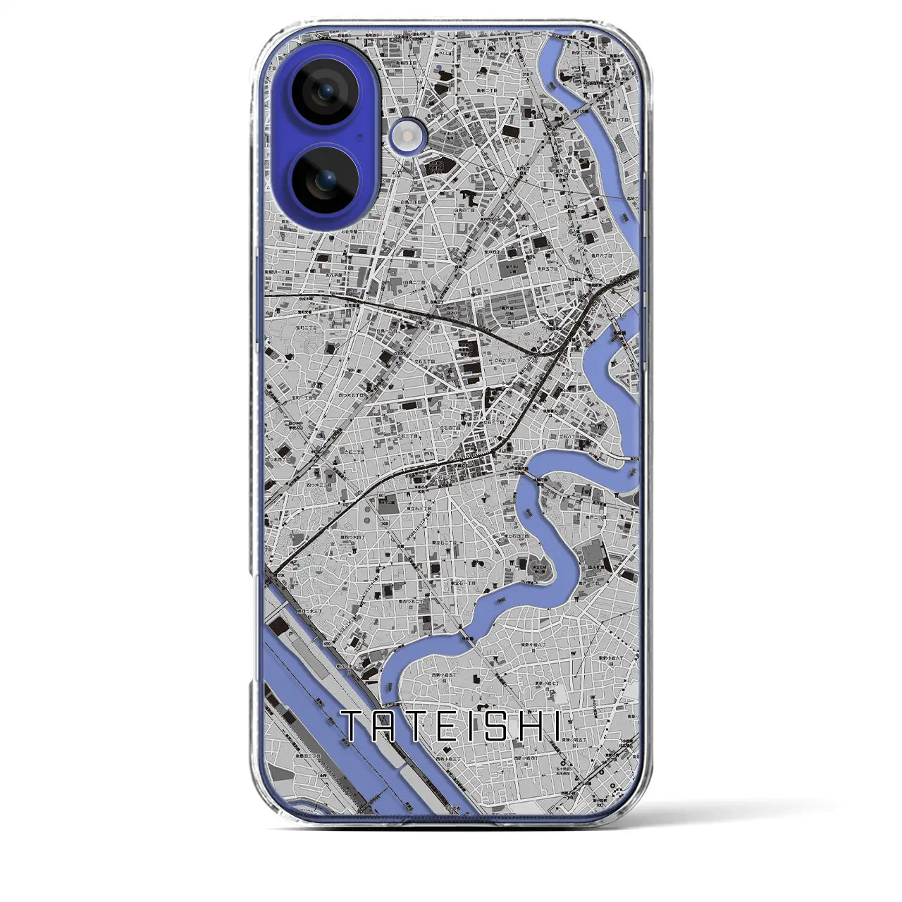 【立石(東京都)】地図柄iPhoneケース(クリアタイプ)