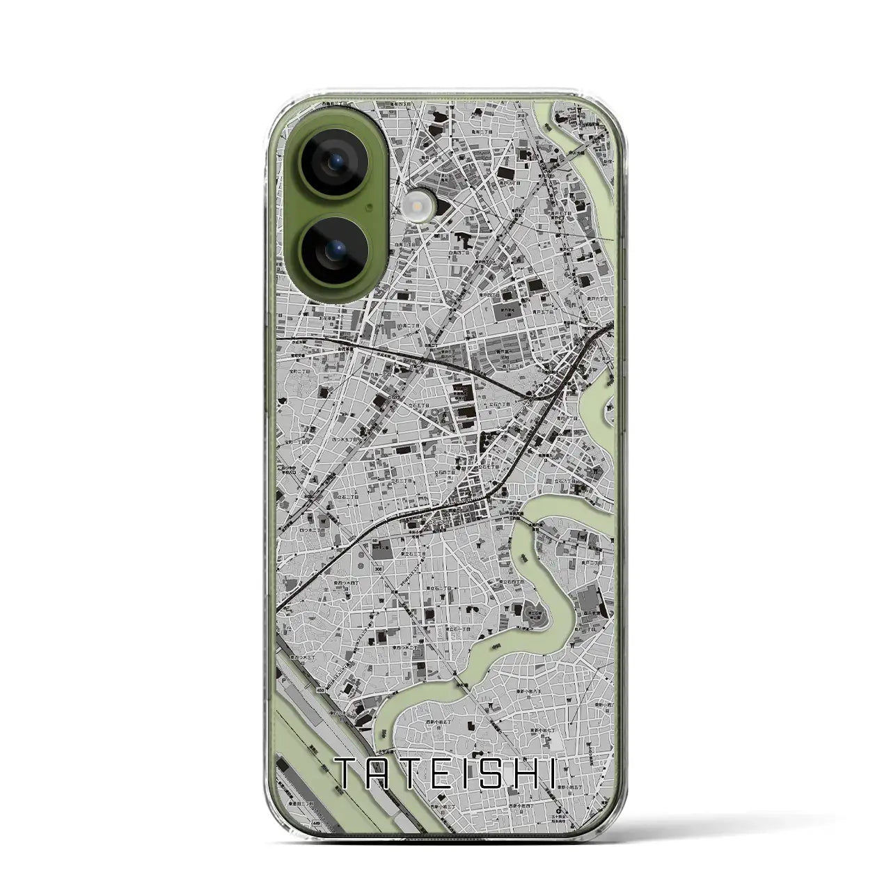 【立石(東京都)】地図柄iPhoneケース(クリアタイプ)