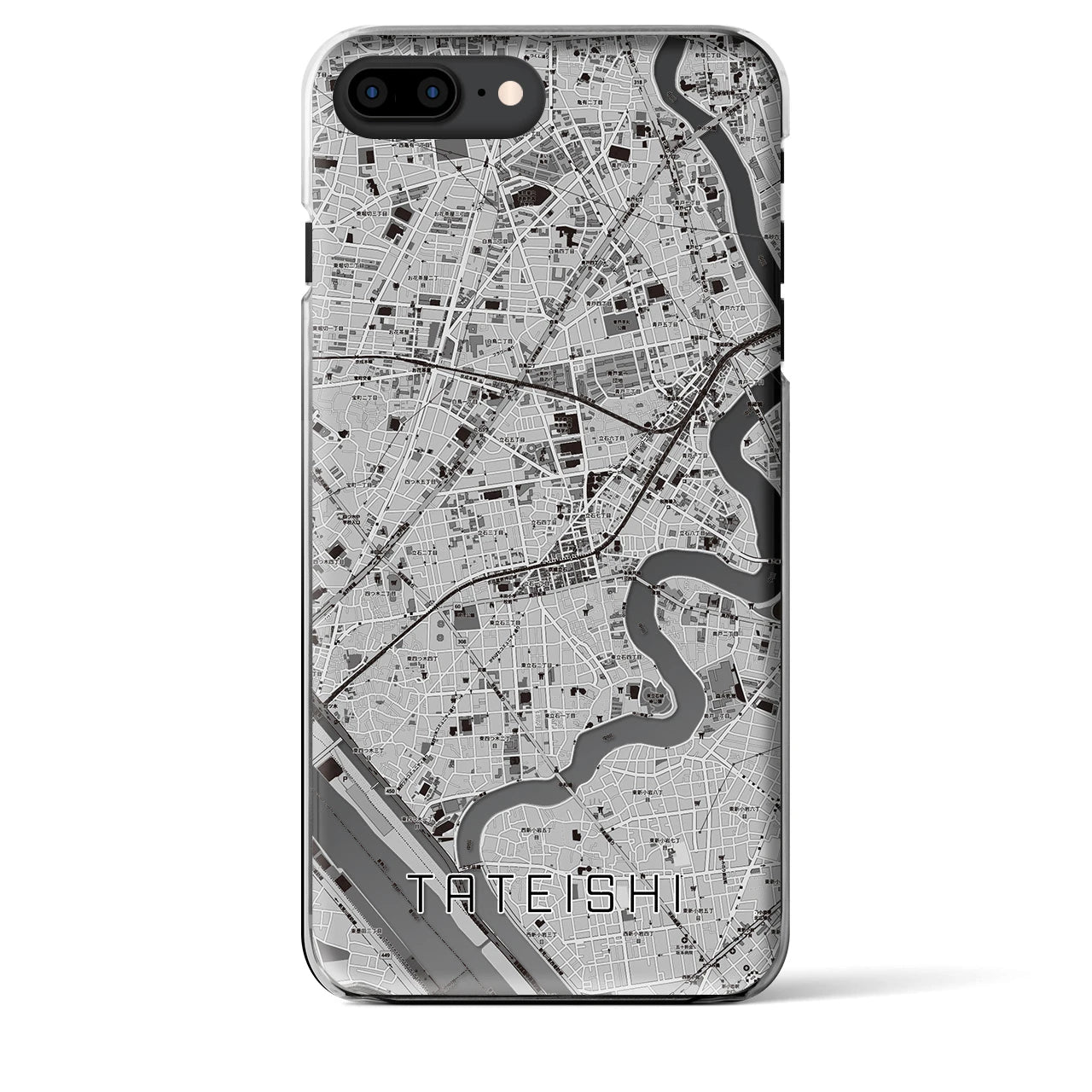 【立石(東京都)】地図柄iPhoneケース(クリアタイプ)