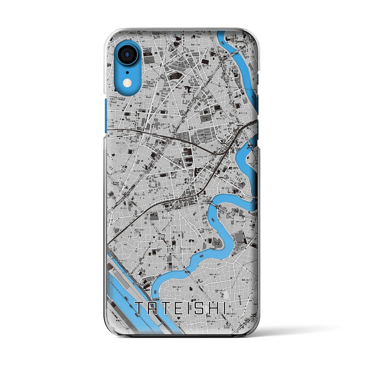【立石(東京都)】地図柄iPhoneケース(クリアタイプ)