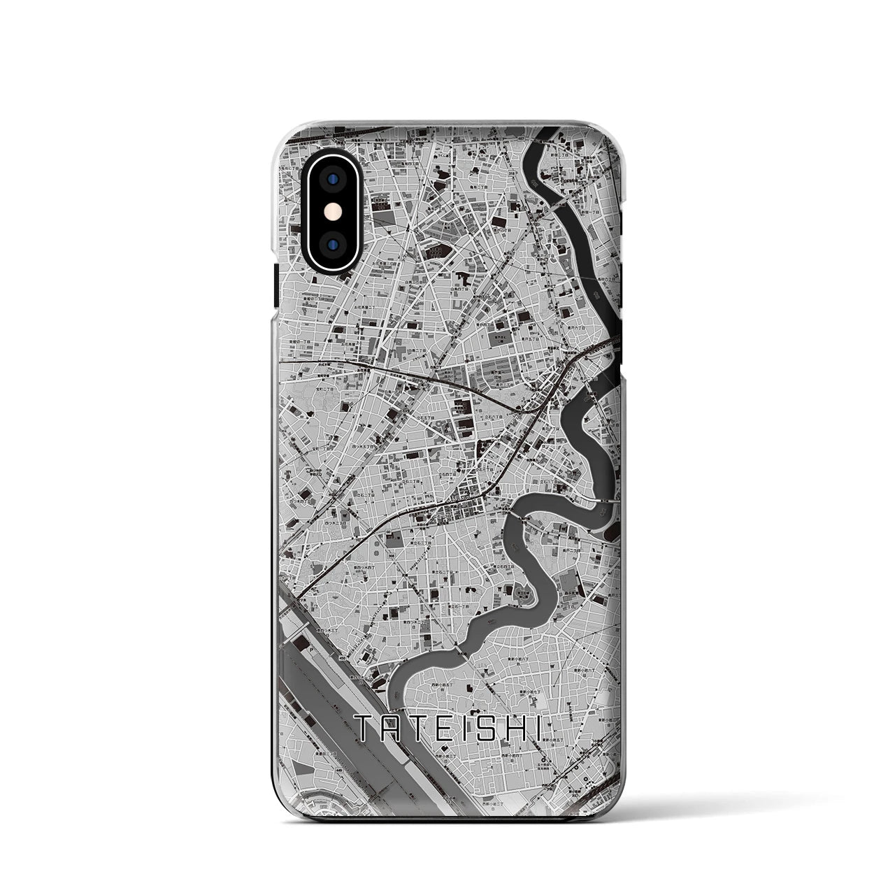 【立石(東京都)】地図柄iPhoneケース(クリアタイプ)