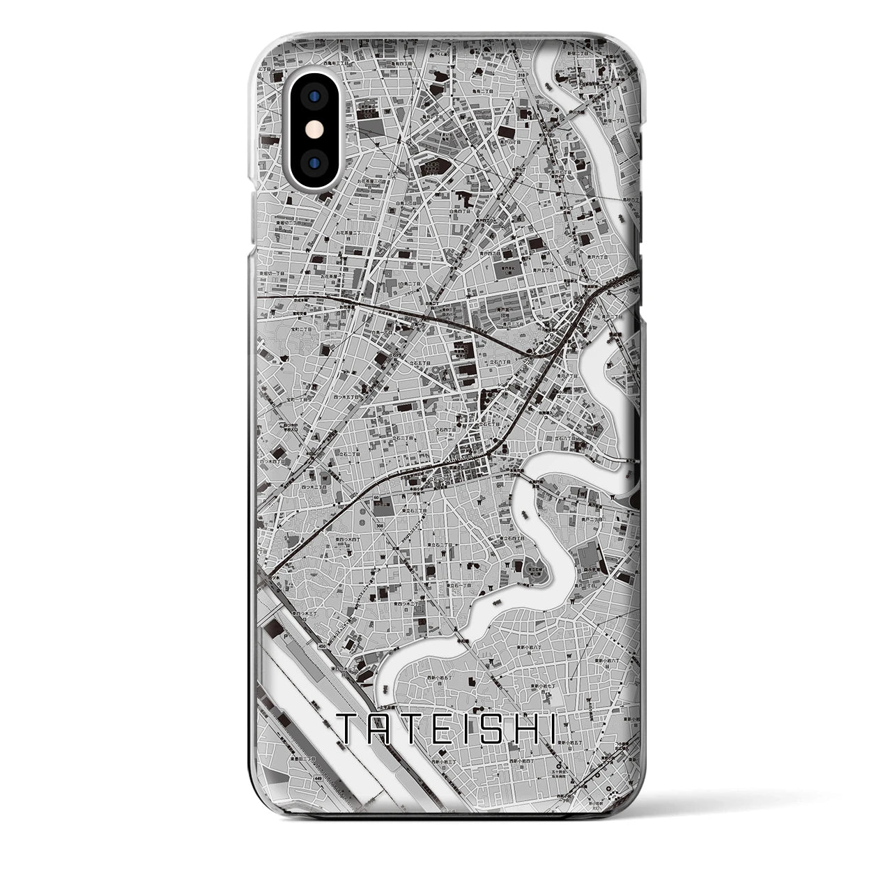 【立石(東京都)】地図柄iPhoneケース(クリアタイプ)