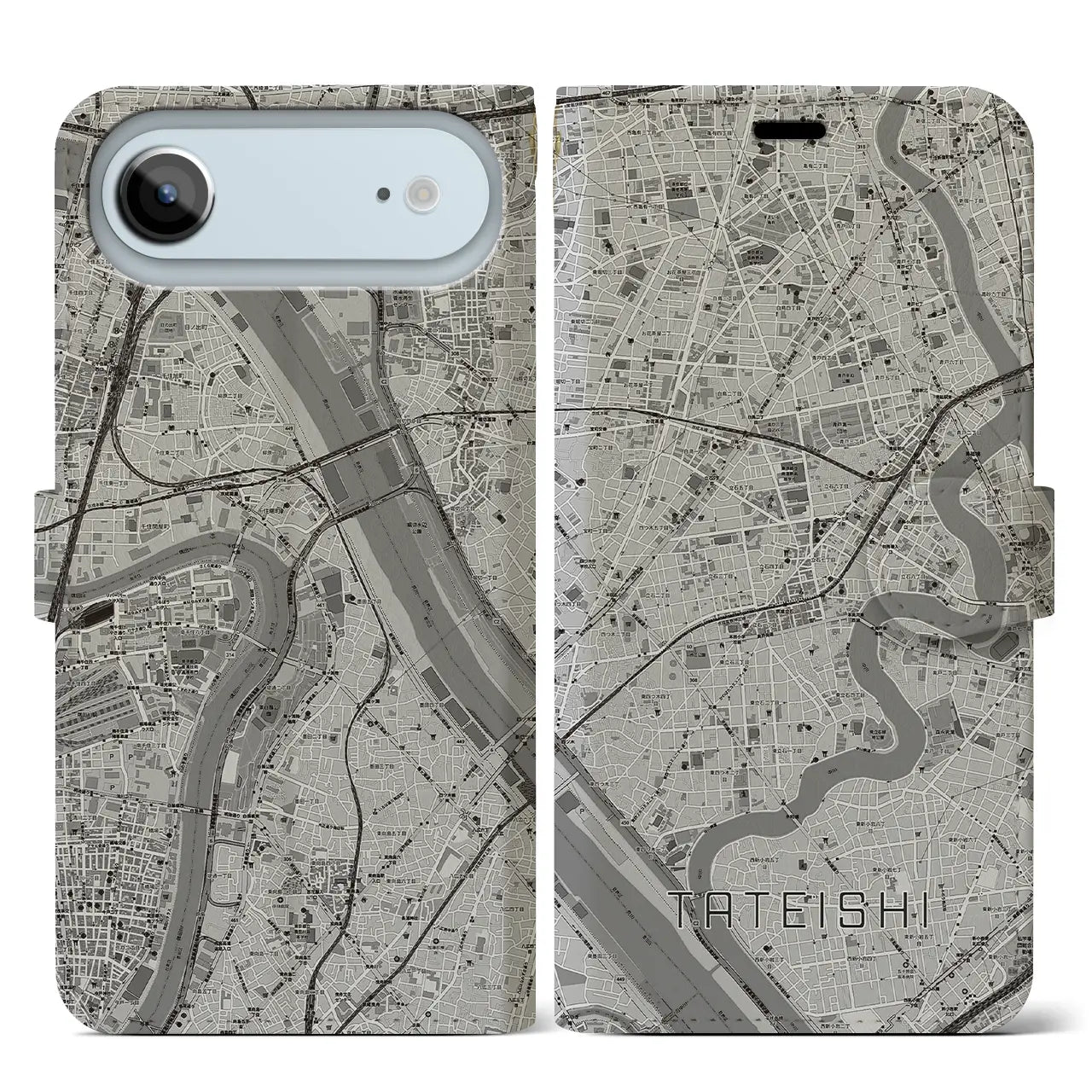 【立石(東京都)】地図柄iPhoneケース(手帳タイプ)