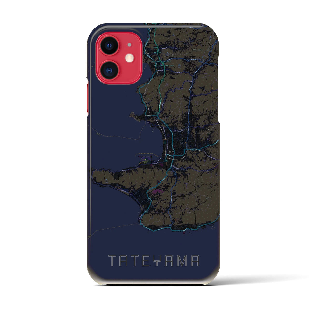 【館山2(千葉県)】地図柄iPhoneケース(バックカバータイプ)