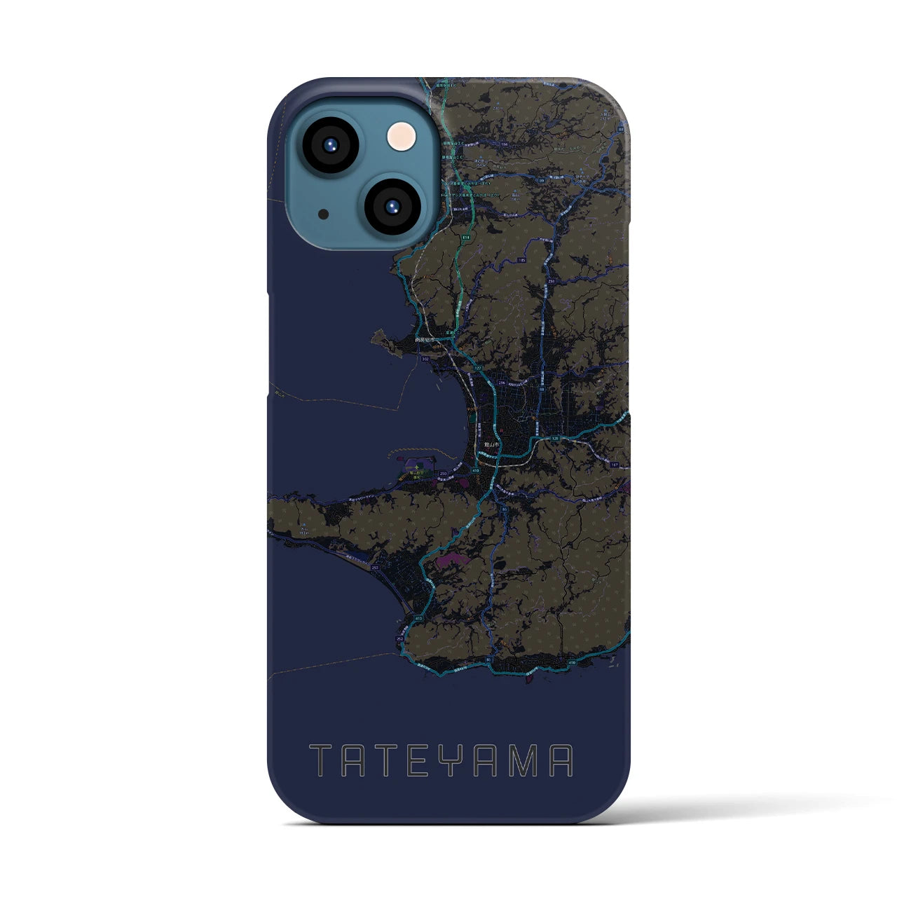 【館山2(千葉県)】地図柄iPhoneケース(バックカバータイプ)