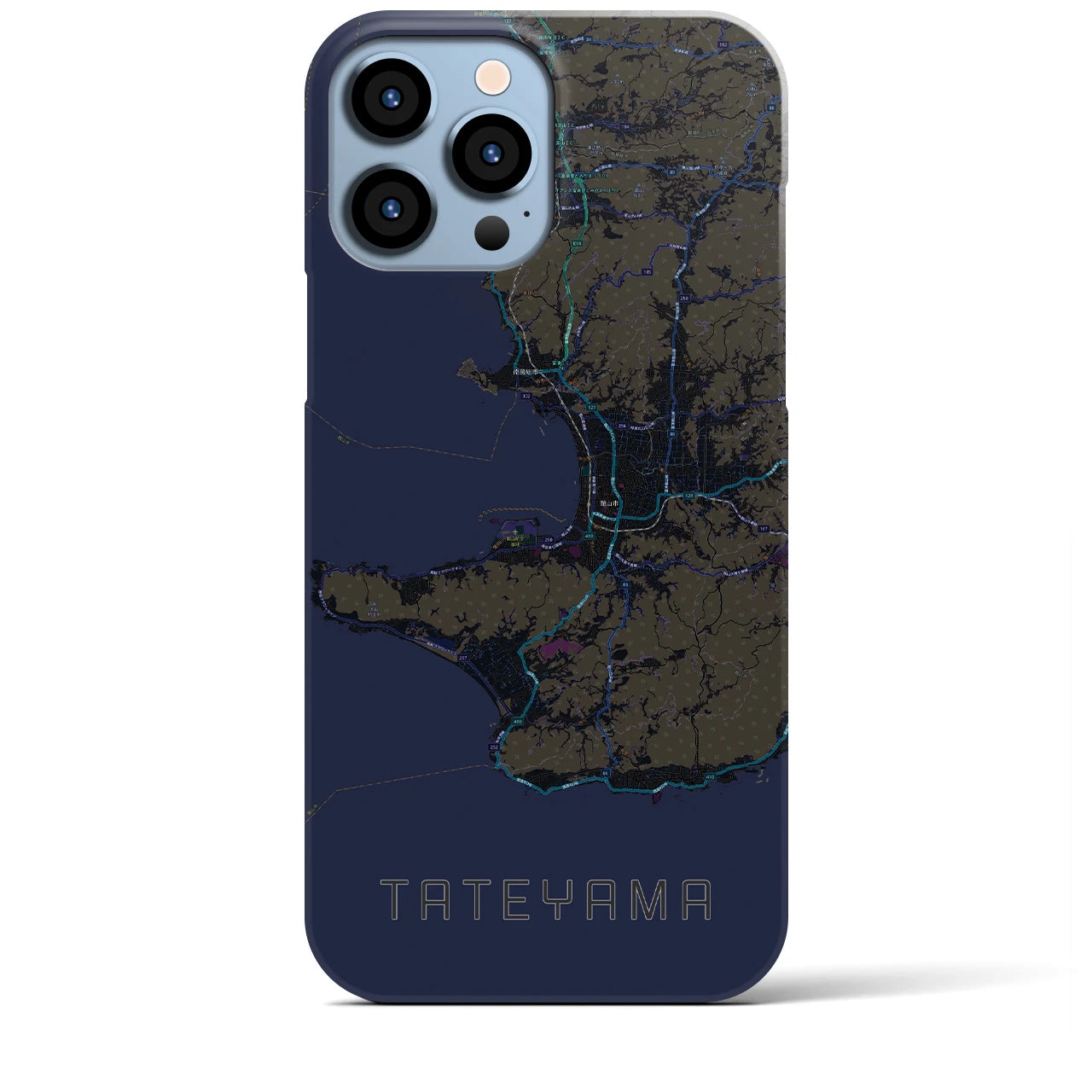 【館山2(千葉県)】地図柄iPhoneケース(バックカバータイプ)