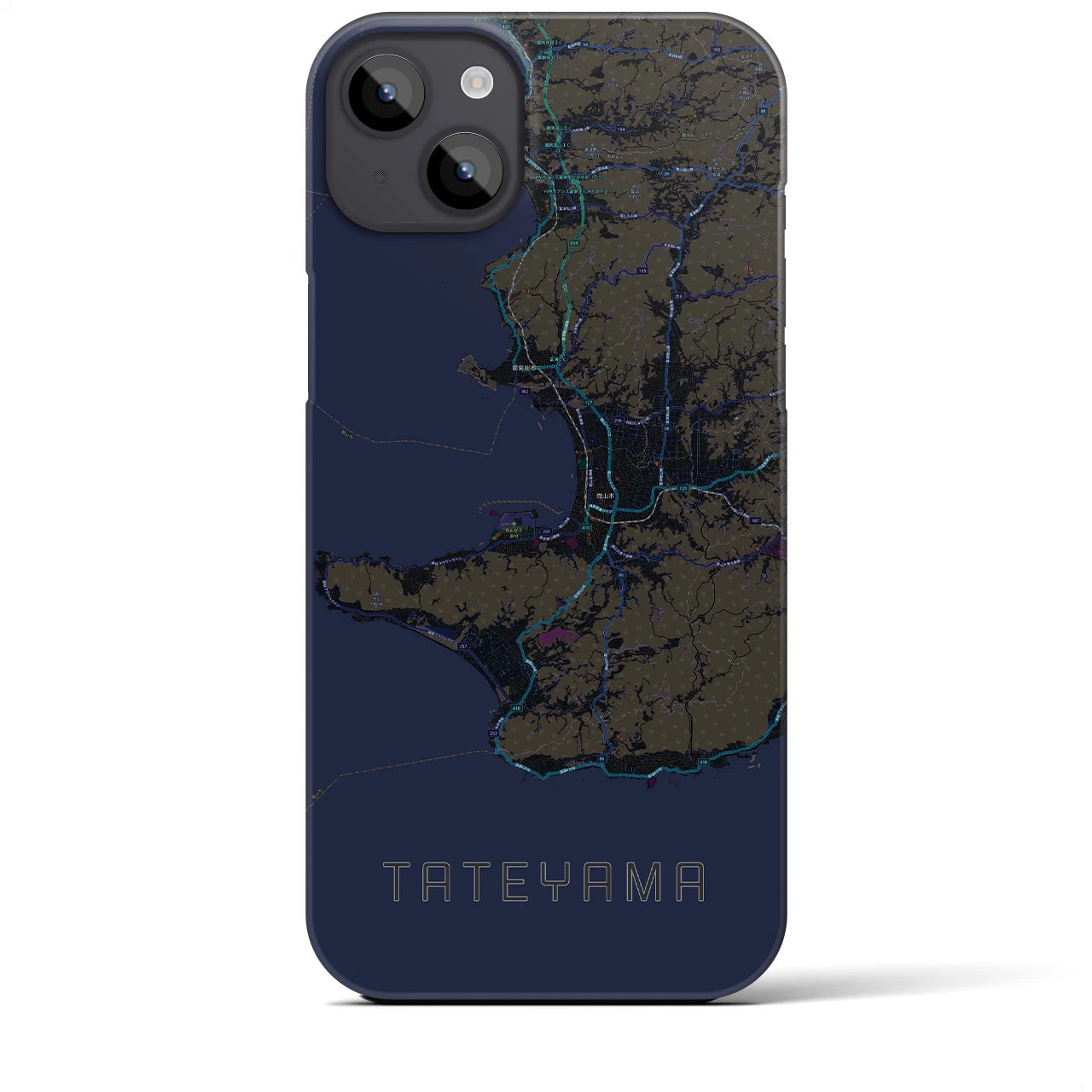 【館山2(千葉県)】地図柄iPhoneケース(バックカバータイプ)