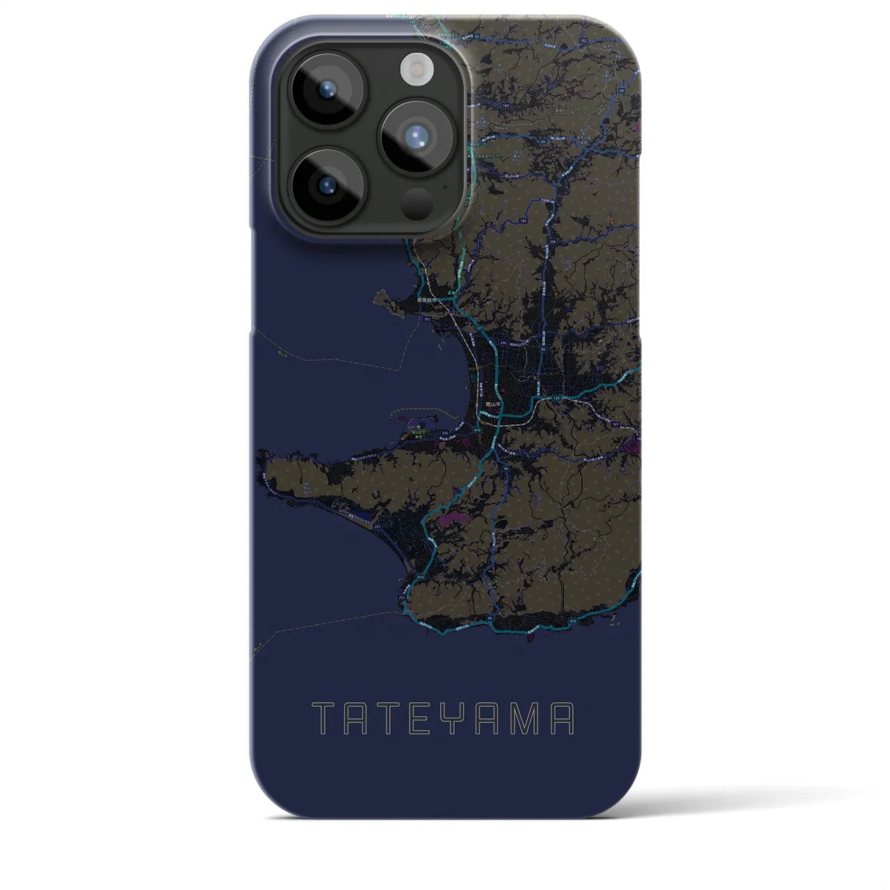 【館山2(千葉県)】地図柄iPhoneケース(バックカバータイプ)