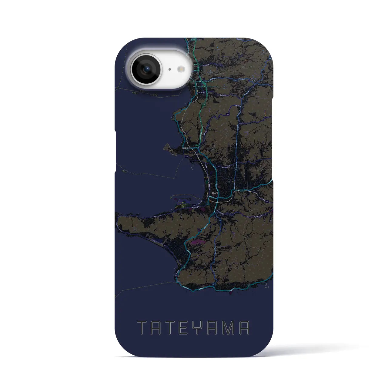 【館山2(千葉県)】地図柄iPhoneケース(バックカバータイプ)