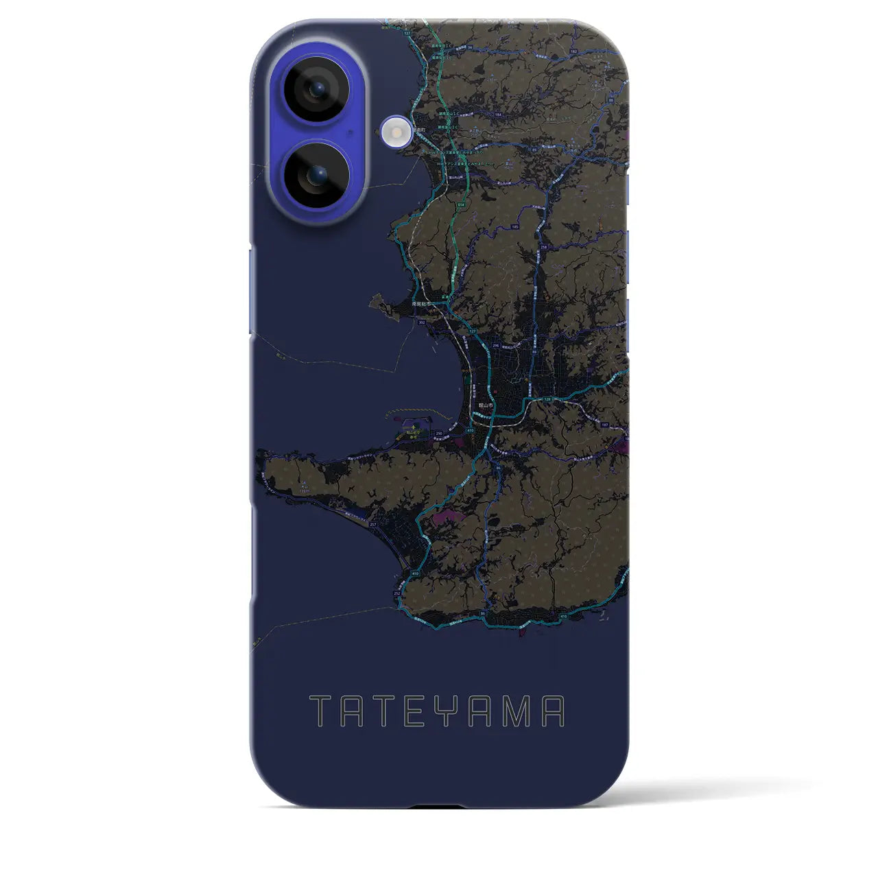 【館山2(千葉県)】地図柄iPhoneケース(バックカバータイプ)