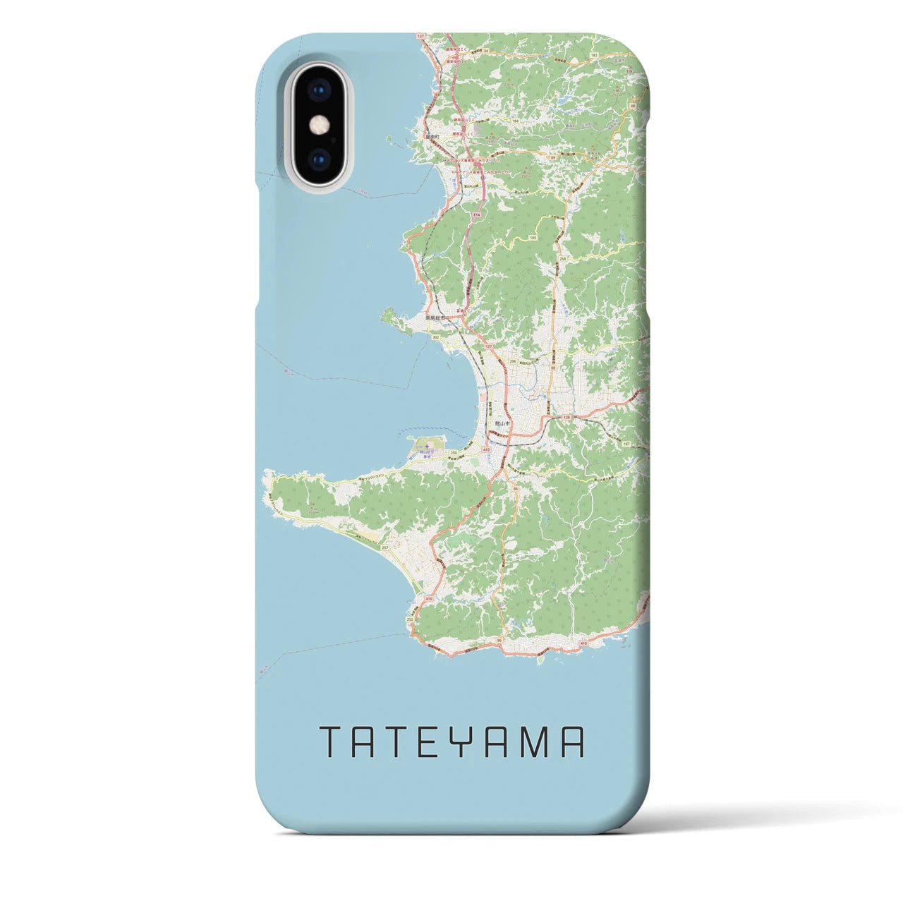 【館山2(千葉県)】地図柄iPhoneケース(バックカバータイプ)