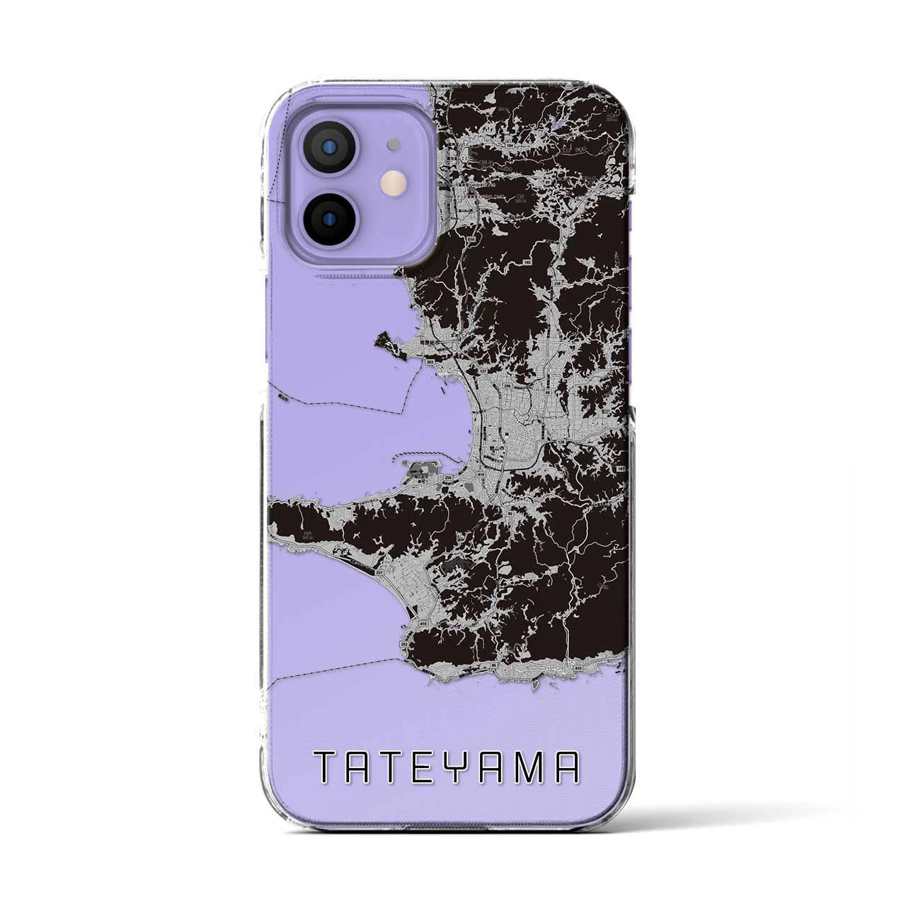 【館山2(千葉県)】地図柄iPhoneケース(クリアタイプ)