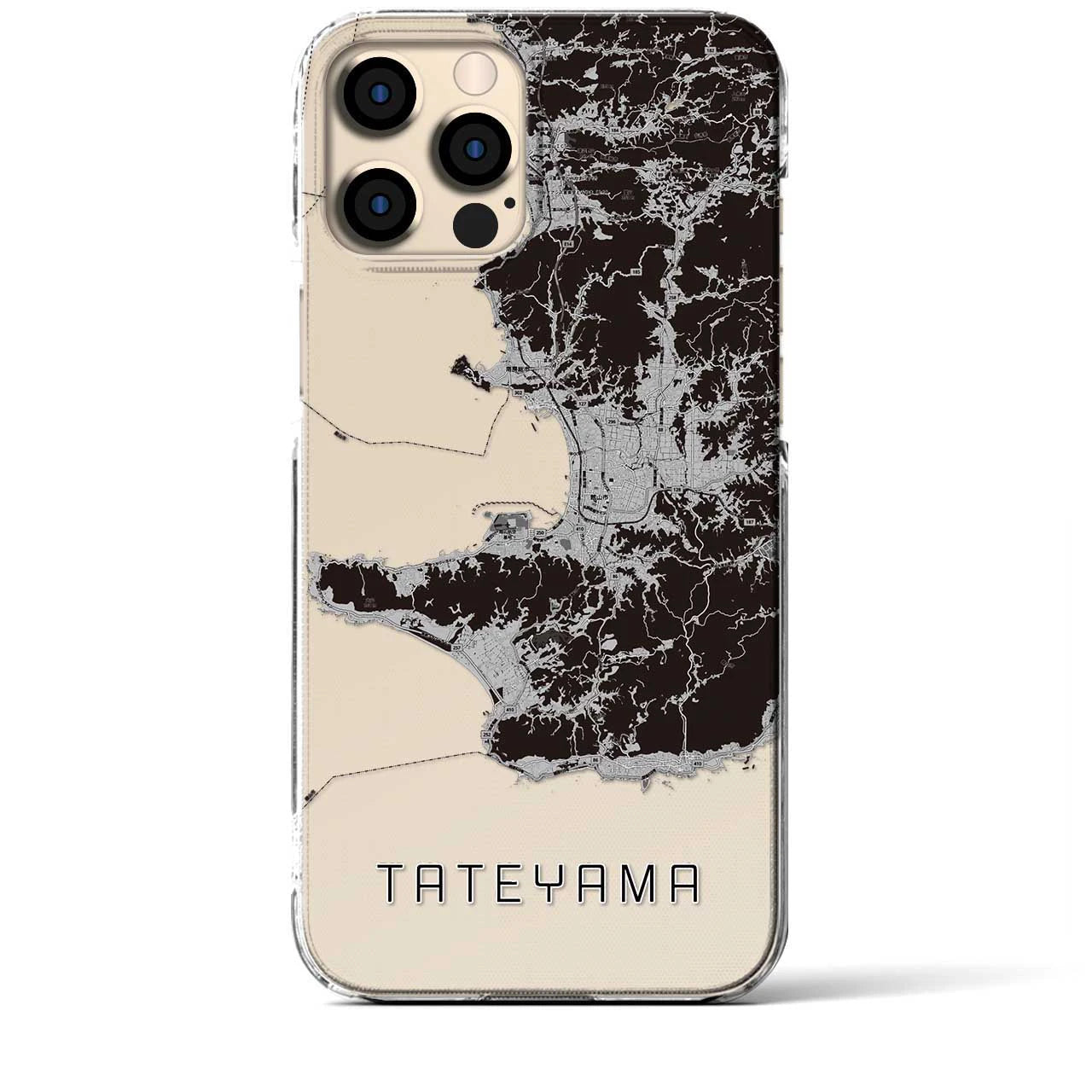 【館山2(千葉県)】地図柄iPhoneケース(クリアタイプ)