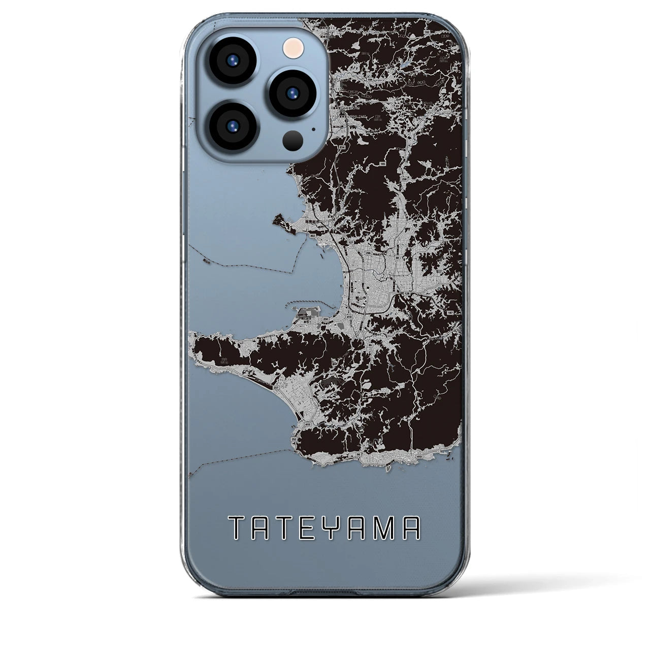 【館山2(千葉県)】地図柄iPhoneケース(クリアタイプ)