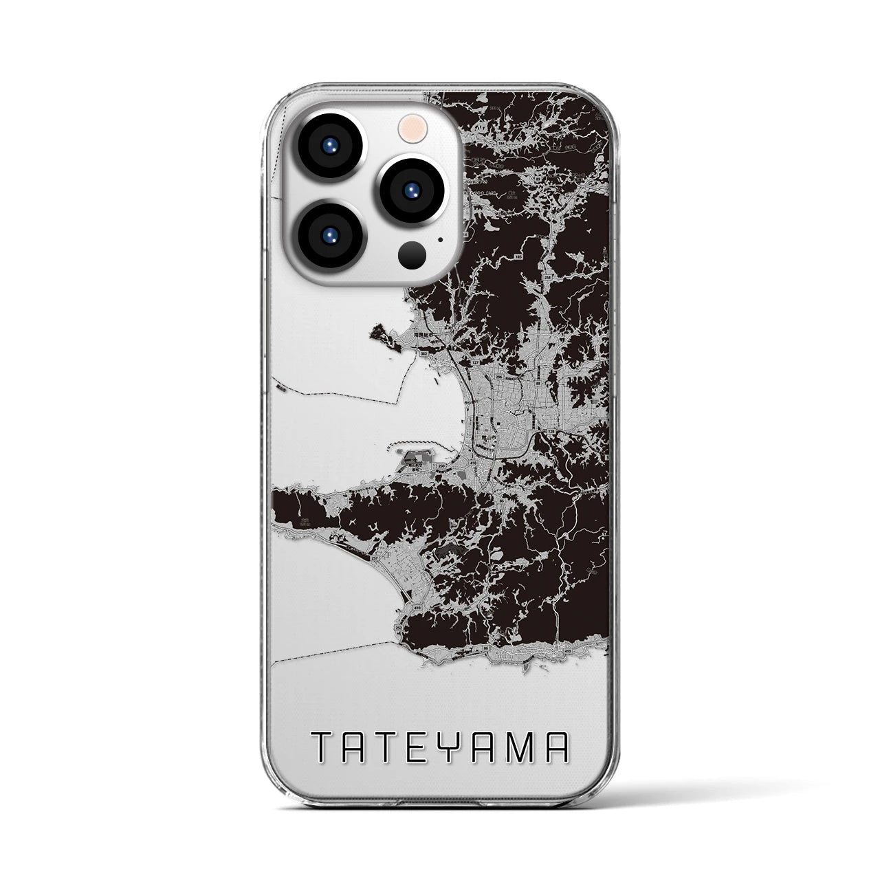 【館山2(千葉県)】地図柄iPhoneケース(クリアタイプ)