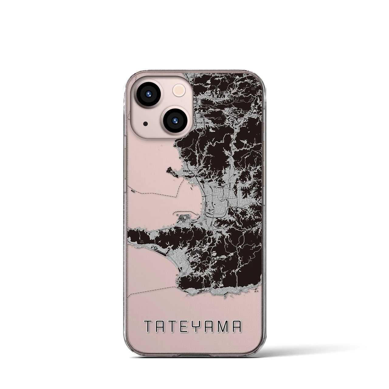 【館山2(千葉県)】地図柄iPhoneケース(クリアタイプ)