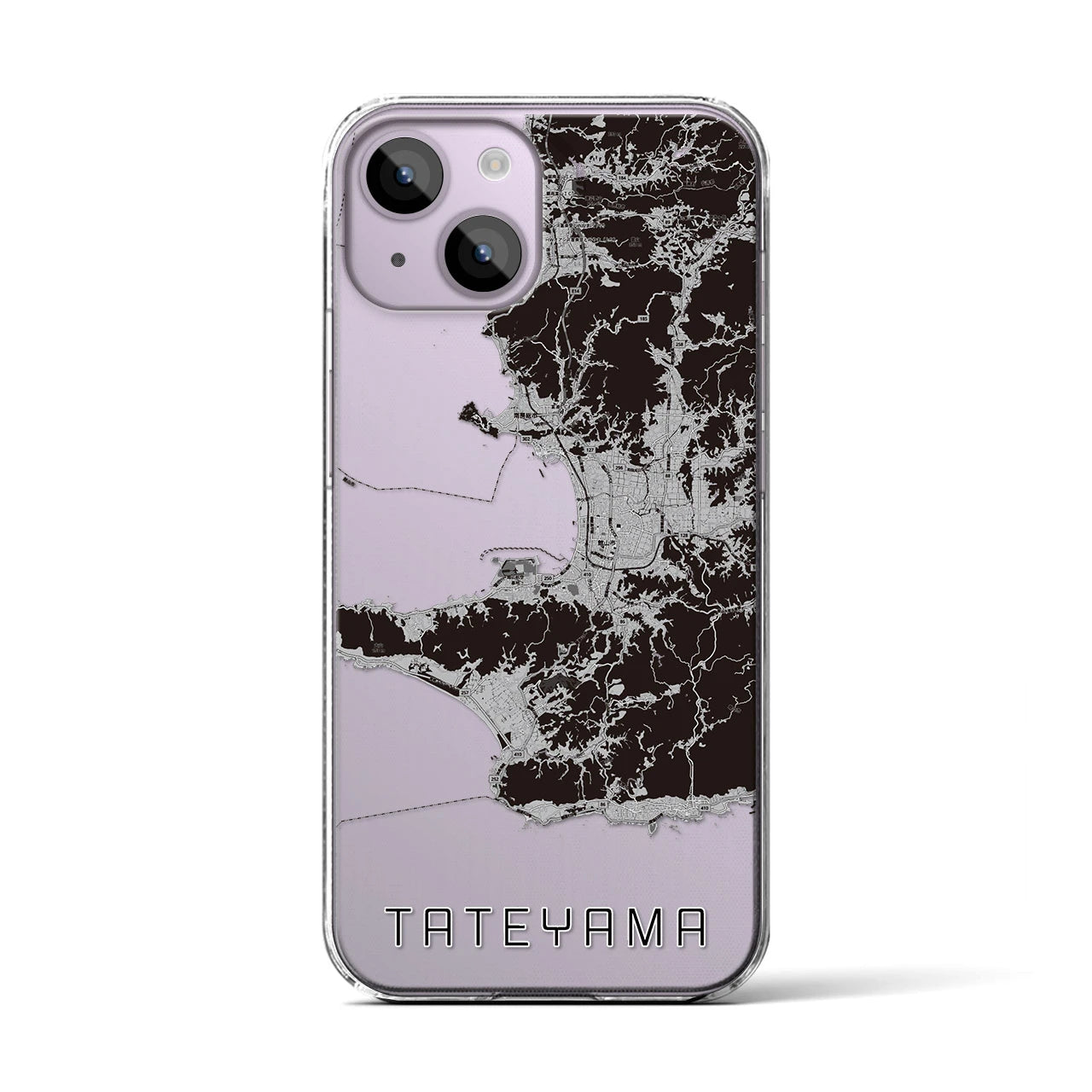 【館山2(千葉県)】地図柄iPhoneケース(クリアタイプ)