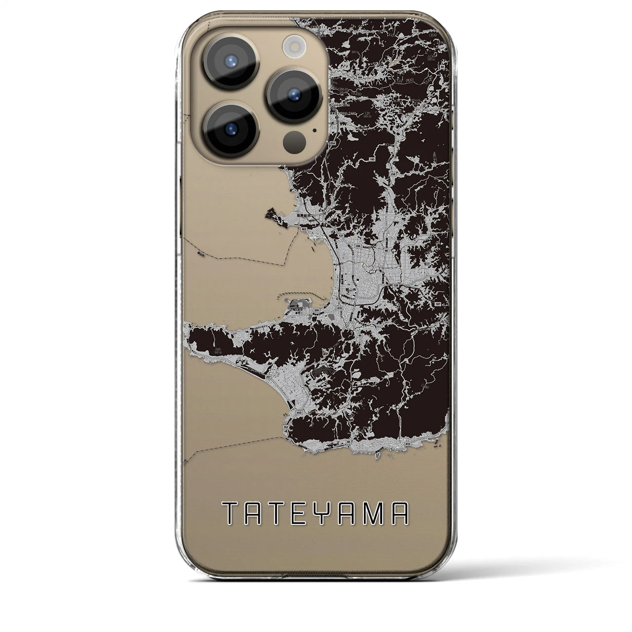 【館山2(千葉県)】地図柄iPhoneケース(クリアタイプ)