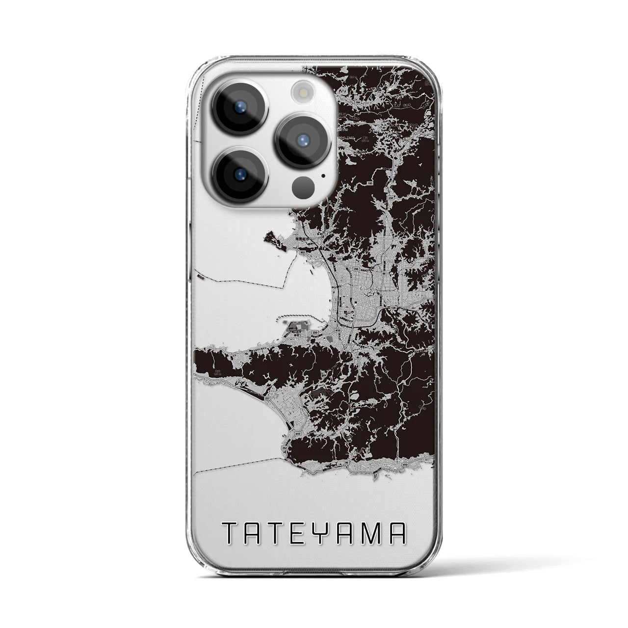 【館山2(千葉県)】地図柄iPhoneケース(クリアタイプ)