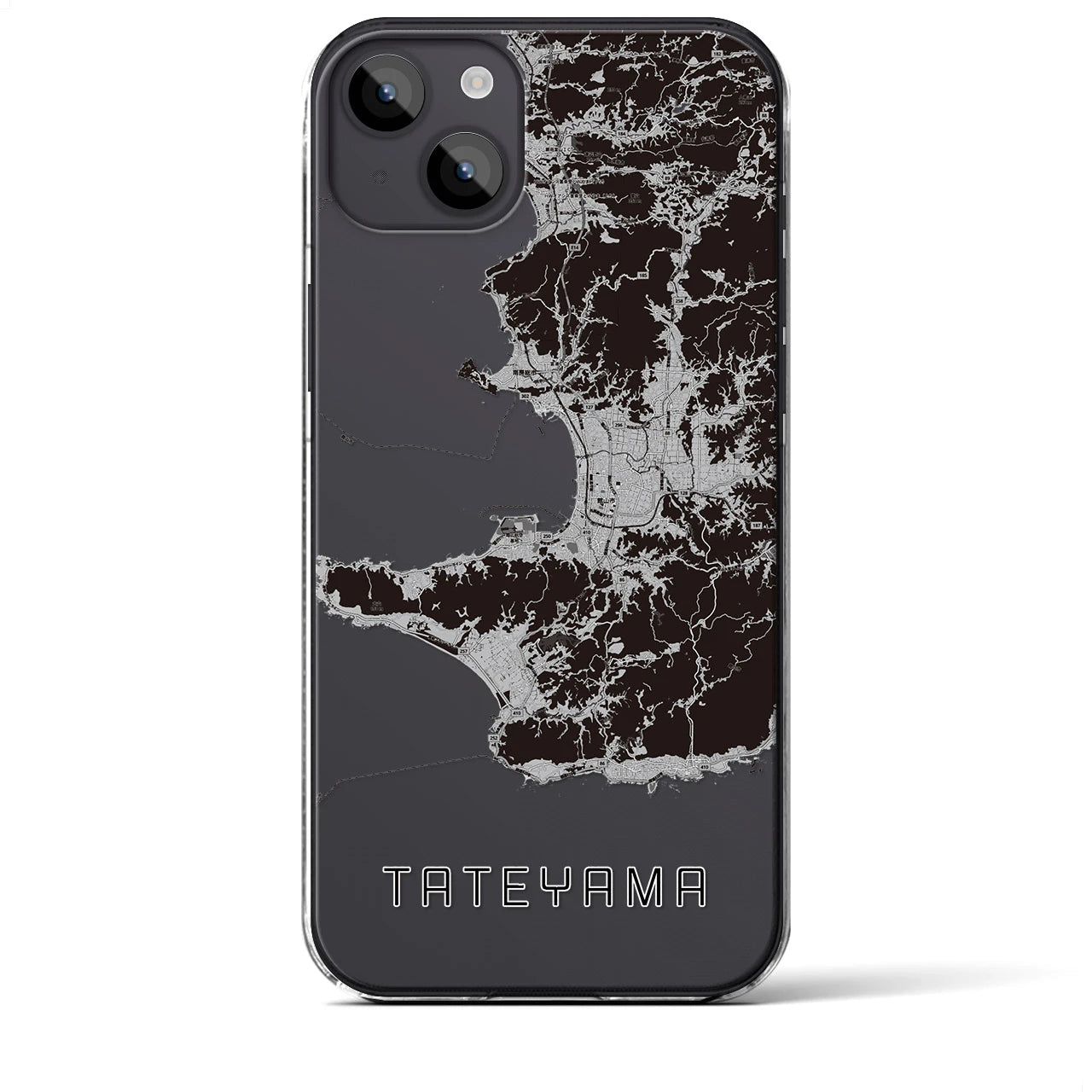 【館山2(千葉県)】地図柄iPhoneケース(クリアタイプ)