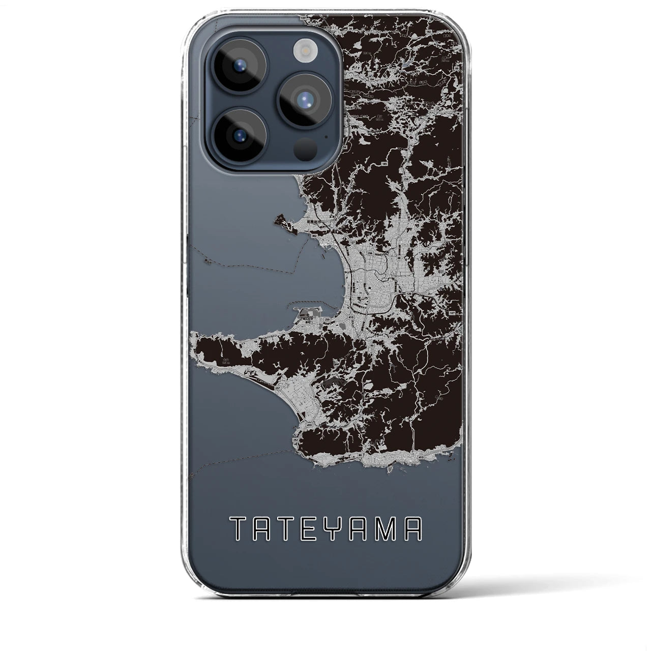 【館山2(千葉県)】地図柄iPhoneケース(クリアタイプ)