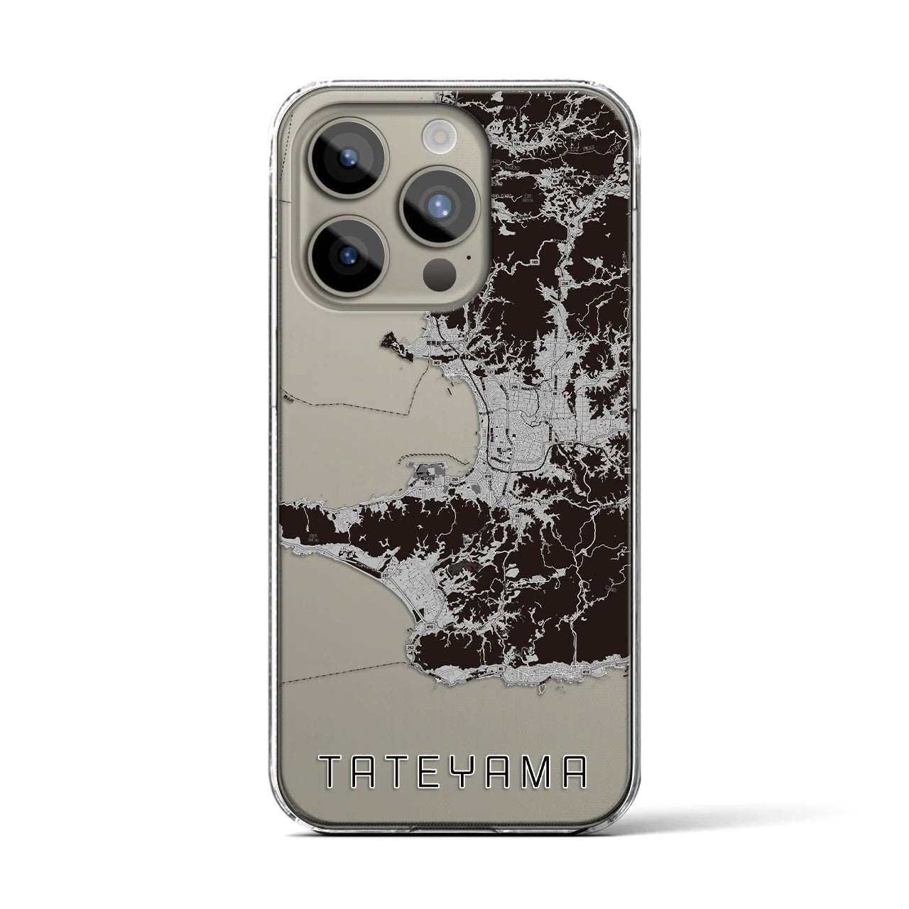 【館山2(千葉県)】地図柄iPhoneケース(クリアタイプ)