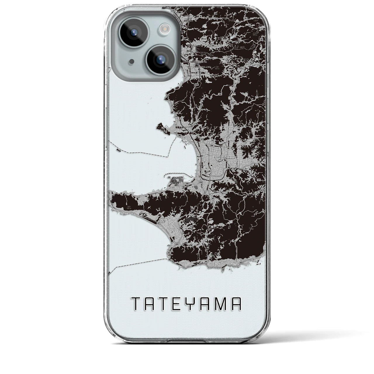 【館山2(千葉県)】地図柄iPhoneケース(クリアタイプ)