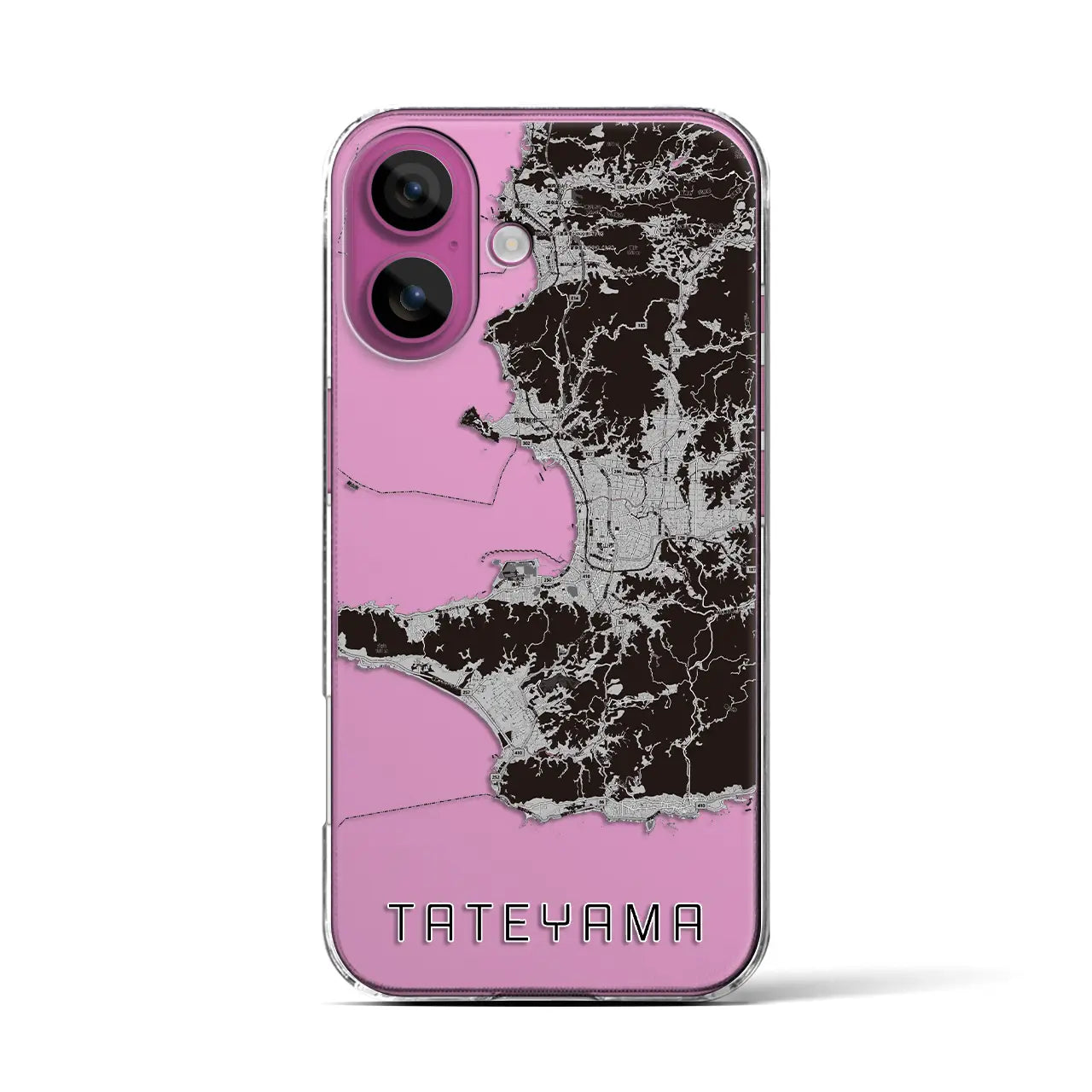 【館山2(千葉県)】地図柄iPhoneケース(クリアタイプ)