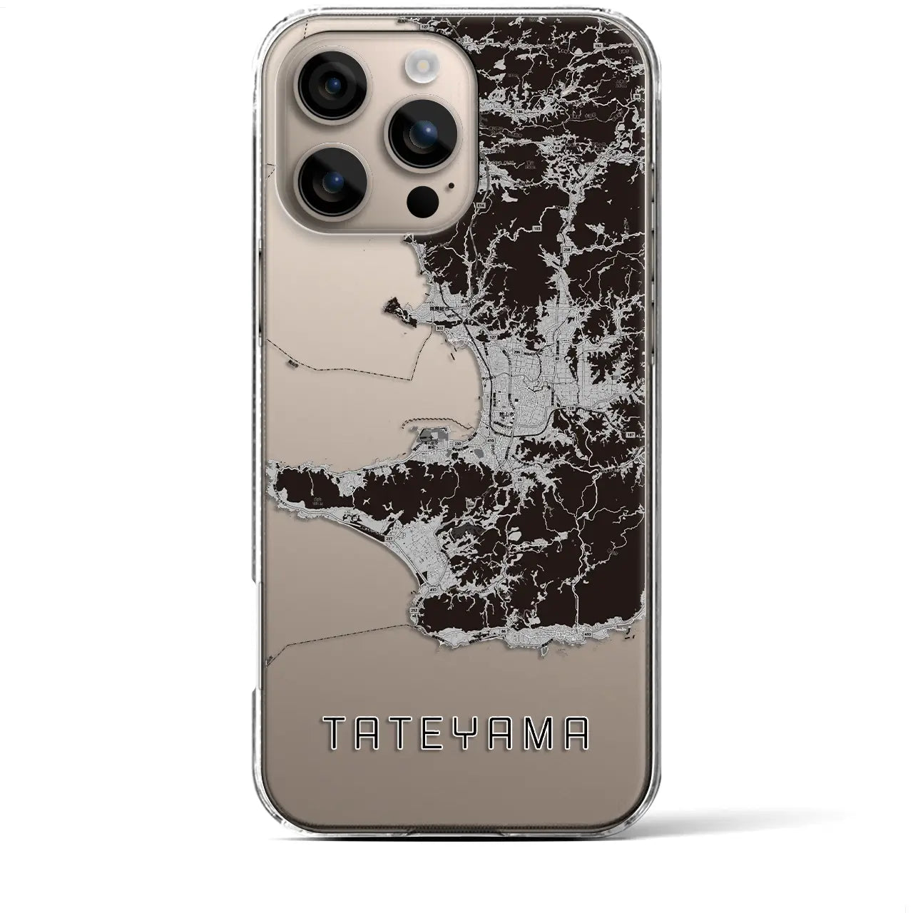 【館山2(千葉県)】地図柄iPhoneケース(クリアタイプ)