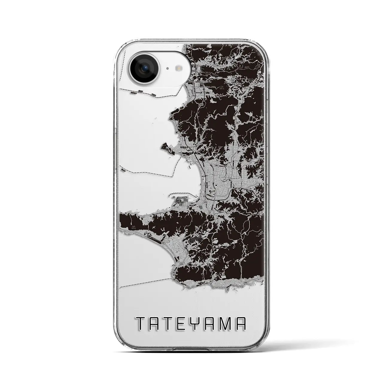 【館山2(千葉県)】地図柄iPhoneケース(クリアタイプ)