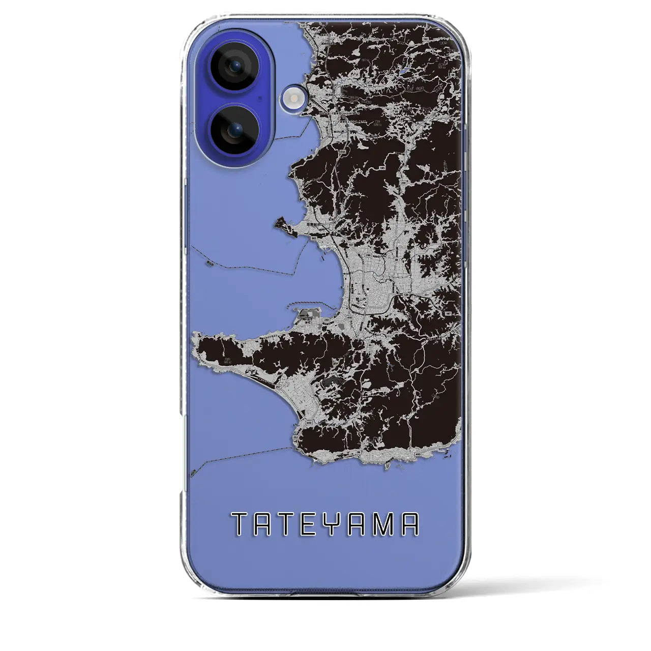 【館山2(千葉県)】地図柄iPhoneケース(クリアタイプ)