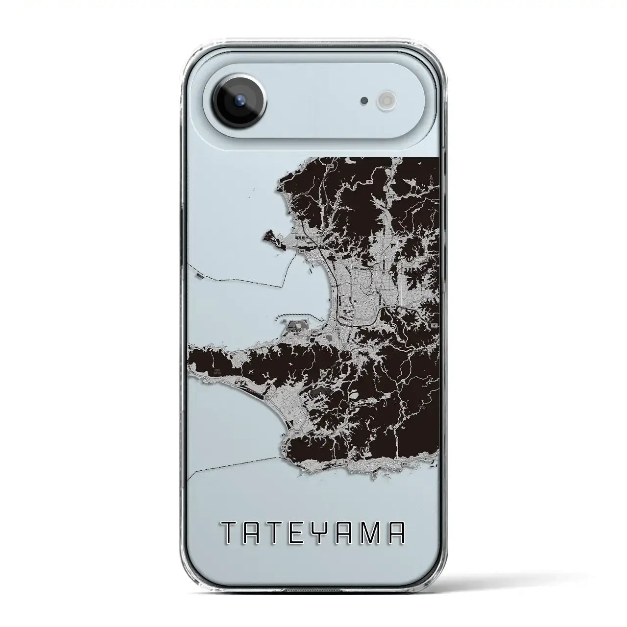 【館山2(千葉県)】地図柄iPhoneケース(クリアタイプ)モノトーン・iPhone 17 Pro Max 用