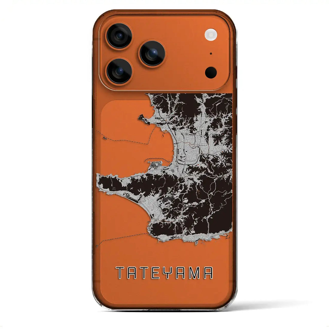 【館山2(千葉県)】地図柄iPhoneケース(クリアタイプ)