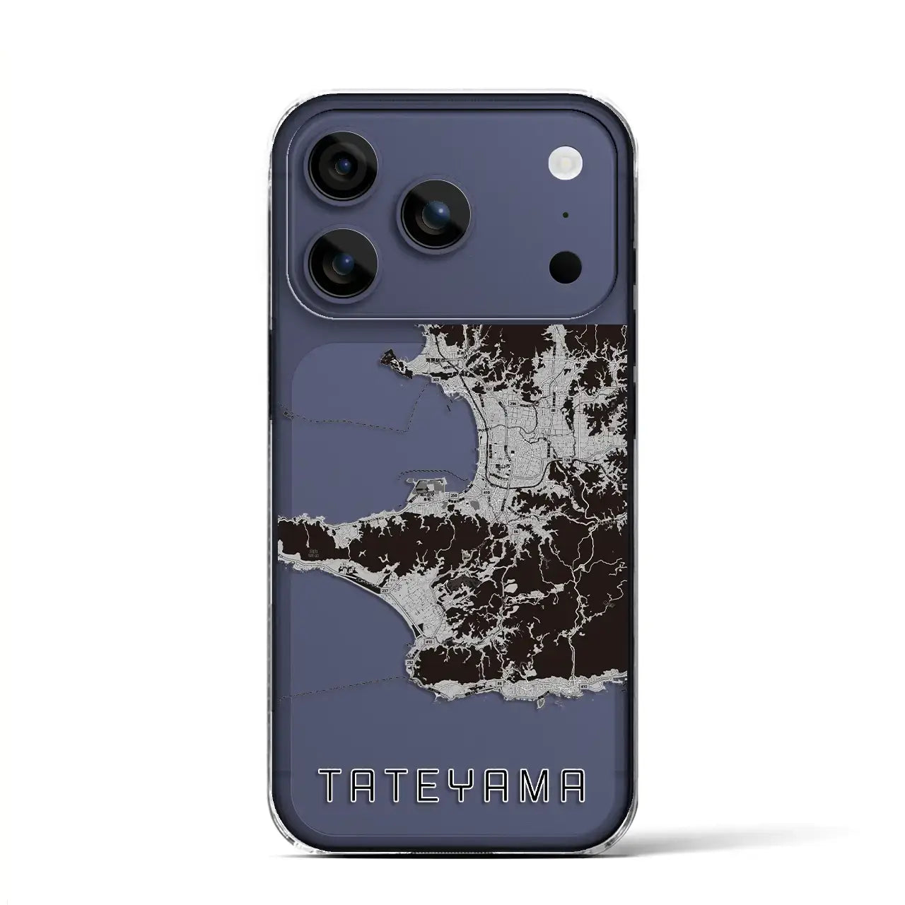 【館山2(千葉県)】地図柄iPhoneケース(クリアタイプ)