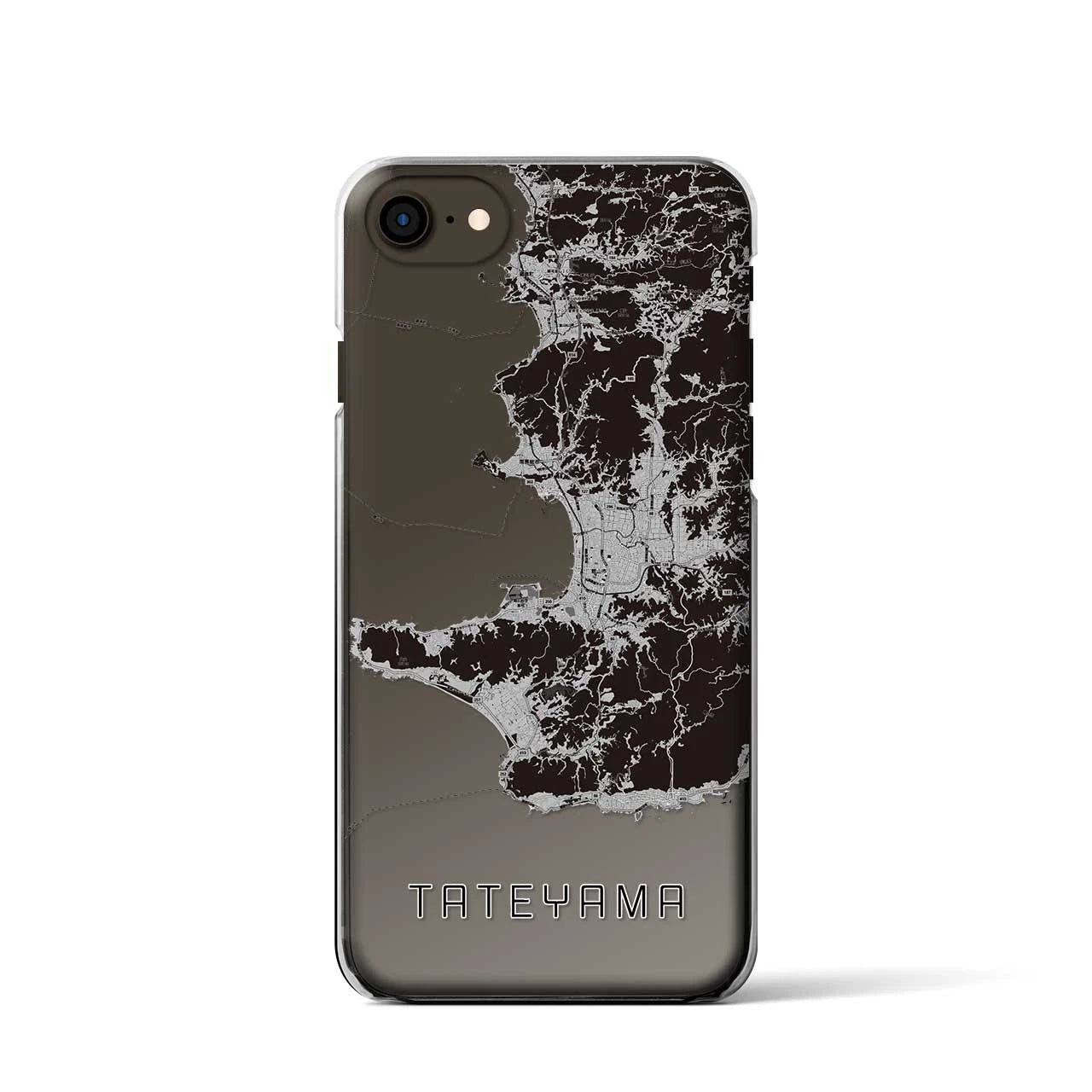 【館山2(千葉県)】地図柄iPhoneケース(クリアタイプ)