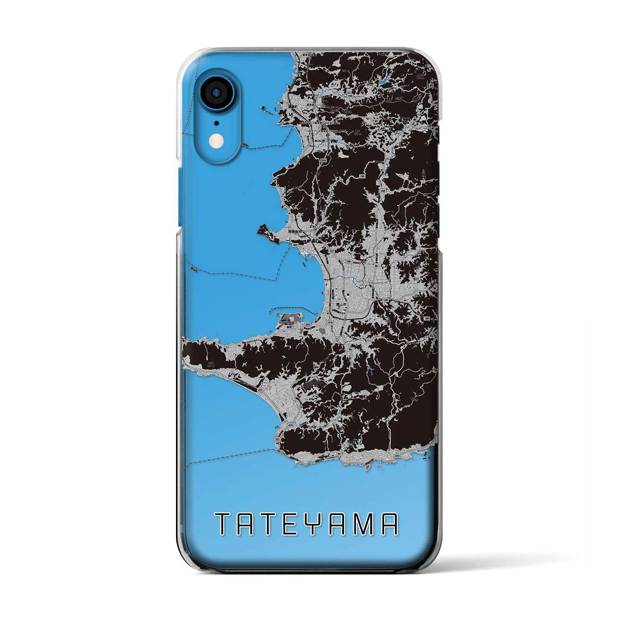 【館山2(千葉県)】地図柄iPhoneケース(クリアタイプ)