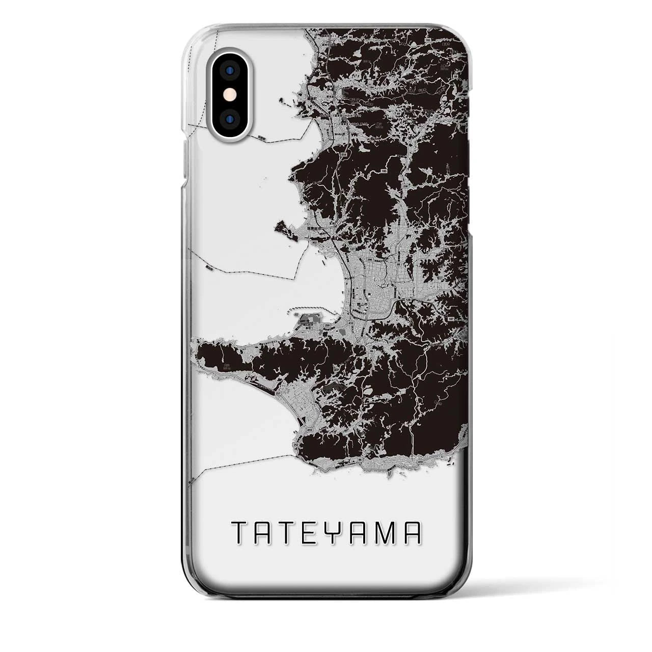 【館山2(千葉県)】地図柄iPhoneケース(クリアタイプ)