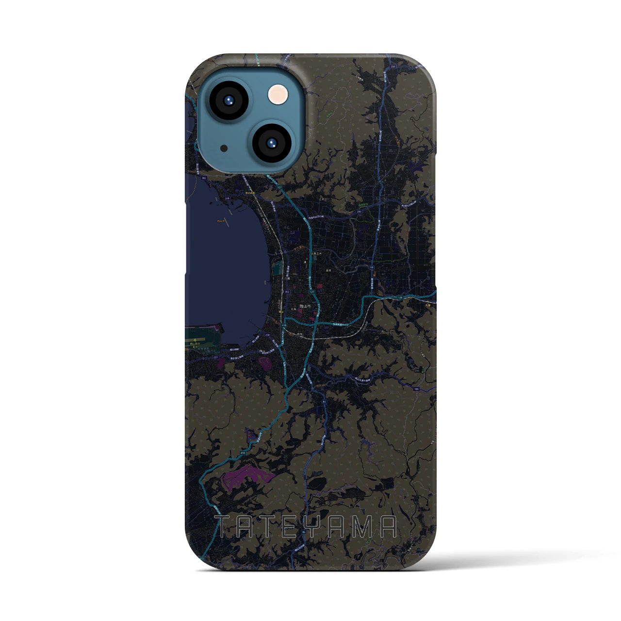 【館山(千葉県)】地図柄iPhoneケース(バックカバータイプ)