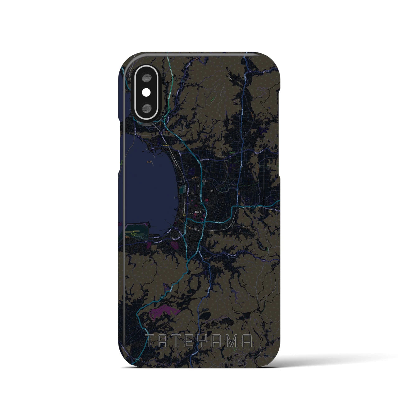 【館山(千葉県)】地図柄iPhoneケース(バックカバータイプ)