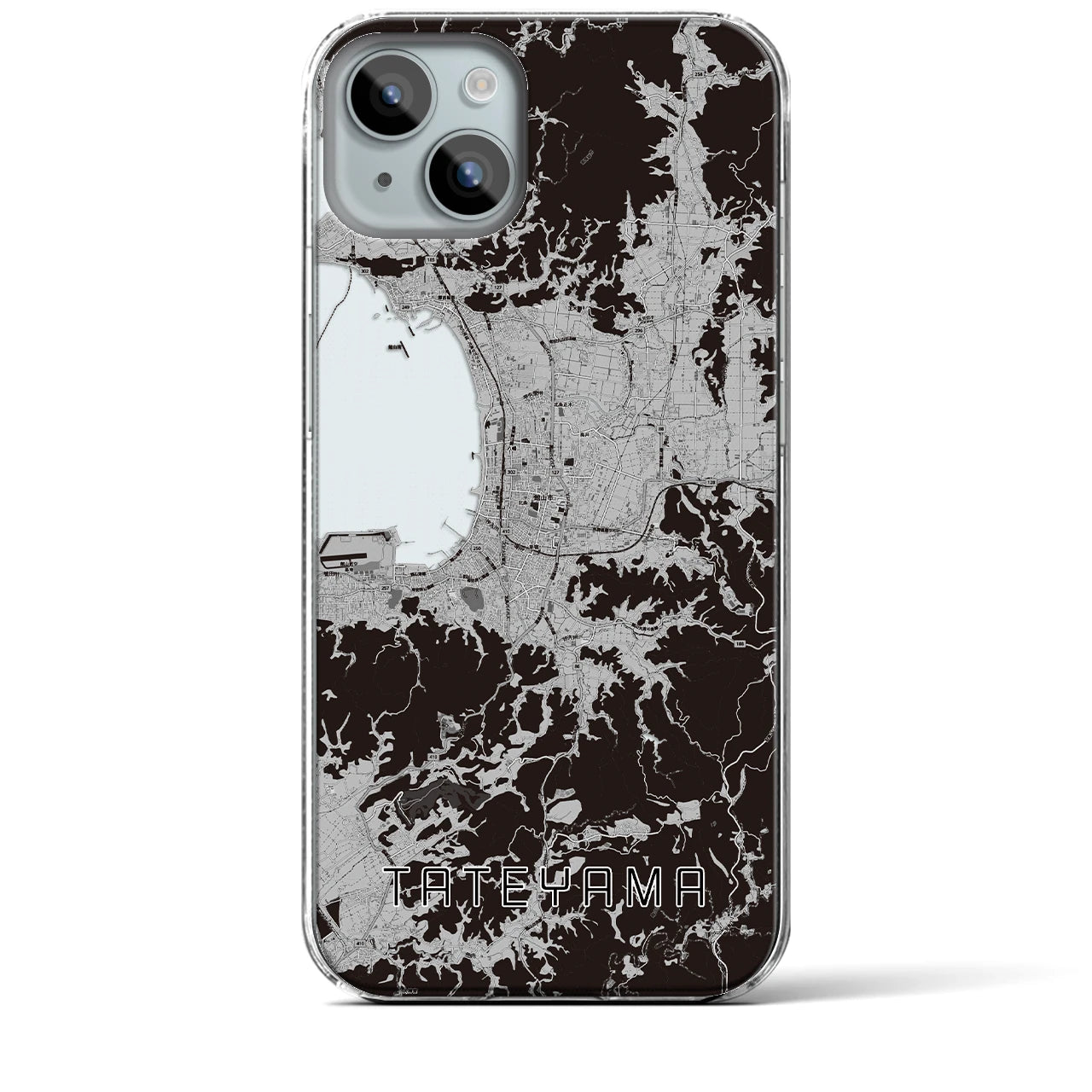 【館山(千葉県)】地図柄iPhoneケース(クリアタイプ)